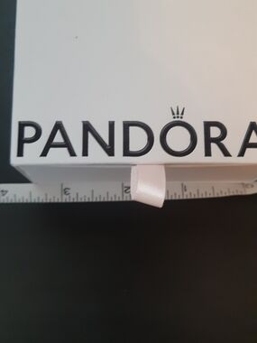 Pandora White Box with Pink Pull Ribbon